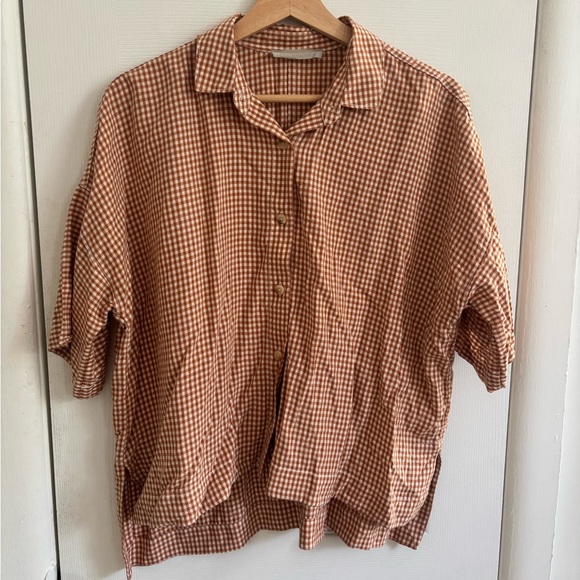 Everlane Boxy Button Down in Gingham - Picture 1 of 4